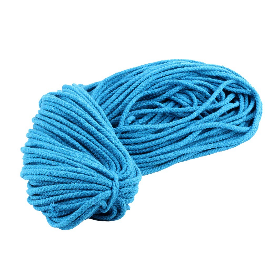 10 восьмипрядных полых хлопчатобумажных канатов 5 мм цветные восемь хлопчатобумажных нитей