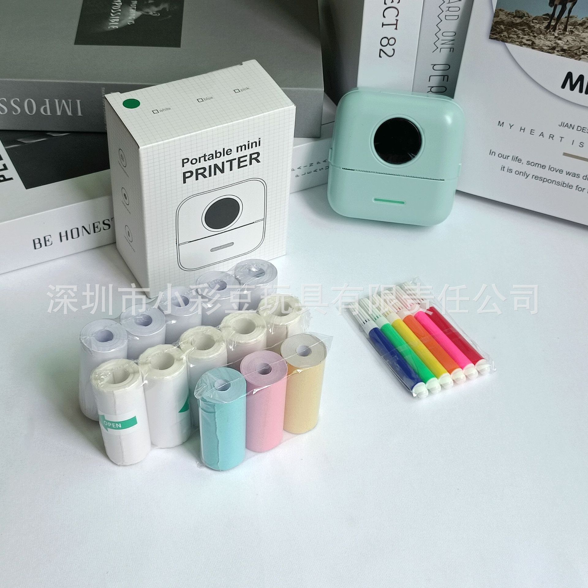 X5 녹색 + 감열지 5개 + 접착지 5개 + 색지 3개 + 색펜