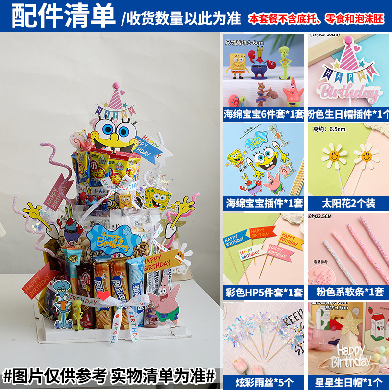 間食誕生日ケーキ装飾児童プラグイン泡胚模型diy材料パーティー紅書同金|undefined