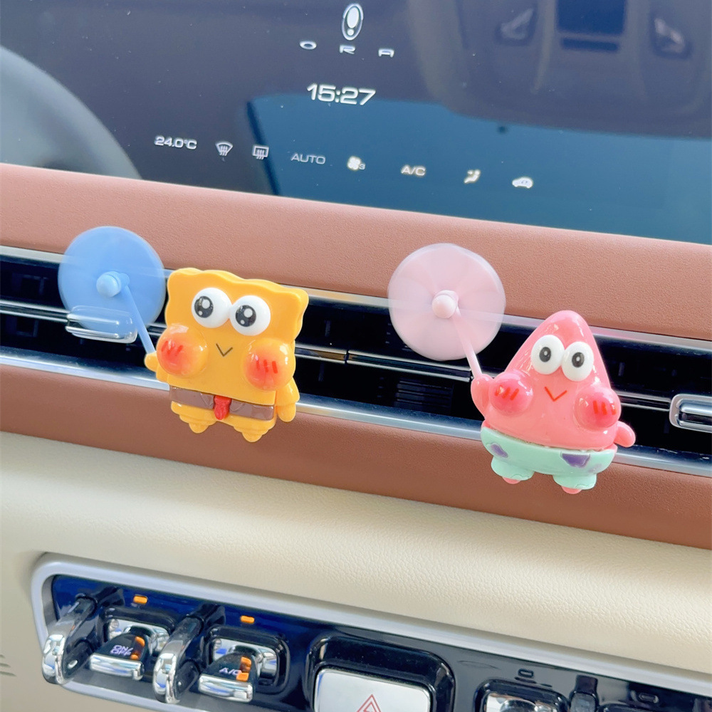 Decoración de la salida de aire del coche coche creativo dibujos animados lindo interior del coche aire acondicionado boca aromaterapia clip de perfume accesorios ligero