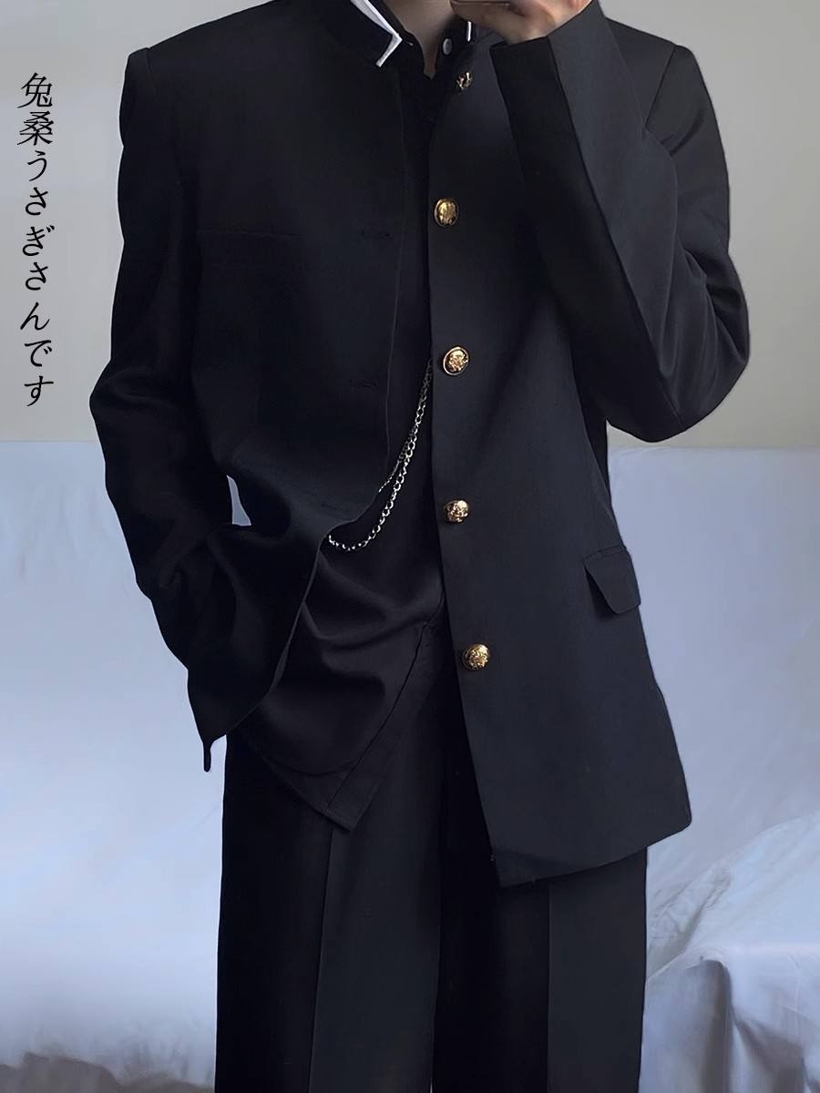 学院风班服立领日制新款西服男女外套高校JK校服中山装春秋款西装