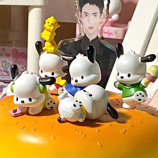 Japanese Sanrio Creative Pochacco Plush Toy Figurine Cute Girl Desktop Decoration Birthday Gift Handmade