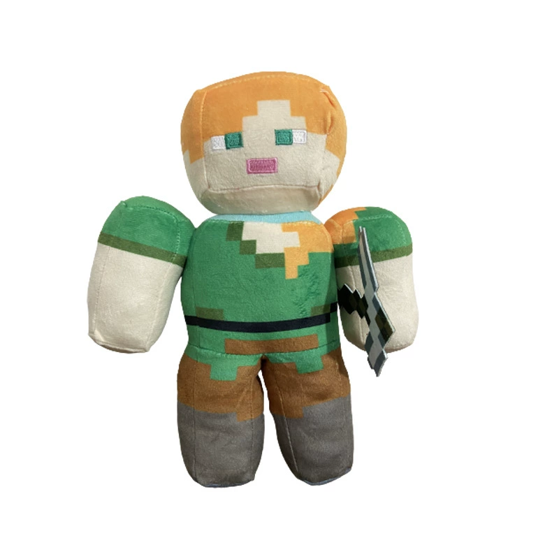Plush Character Doll, Assorted Block-Style Figures, Multiple Sizes 18–33 cm, Vacuum Pack Option
