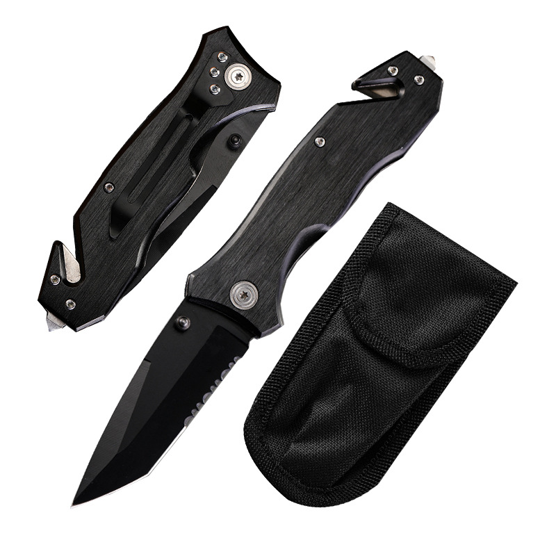 厂家批发便携式折刀不锈钢小刀户外刀具露营车载折叠刀户外装备