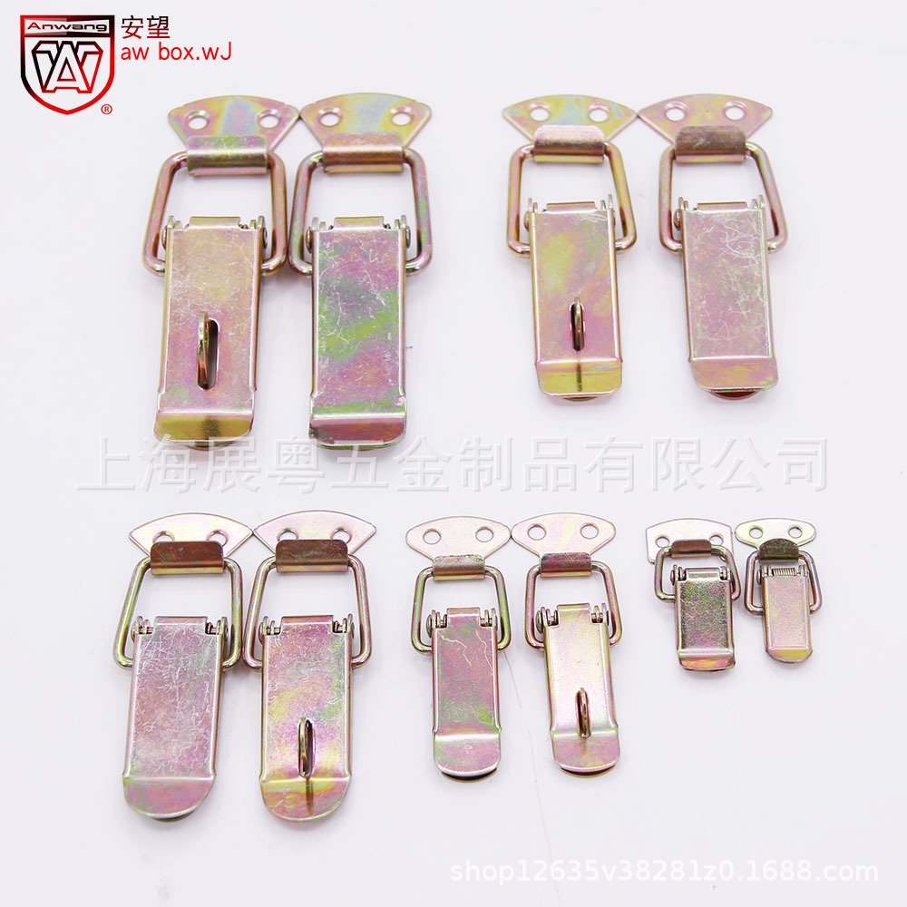 AW / Anwang 304 hebilla de caja de acero inoxidable hebilla de caja de madera herramientas hebilla de bolsa candado de resorte hebilla