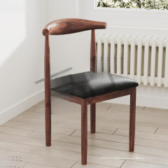 長時間座っても快適なダイニングチェア、ダイニングテーブルと椅子、家庭用スツール、背もたれ、賃貸住宅、業務用模造無垢材ホーンチェア、ホテルチェア
