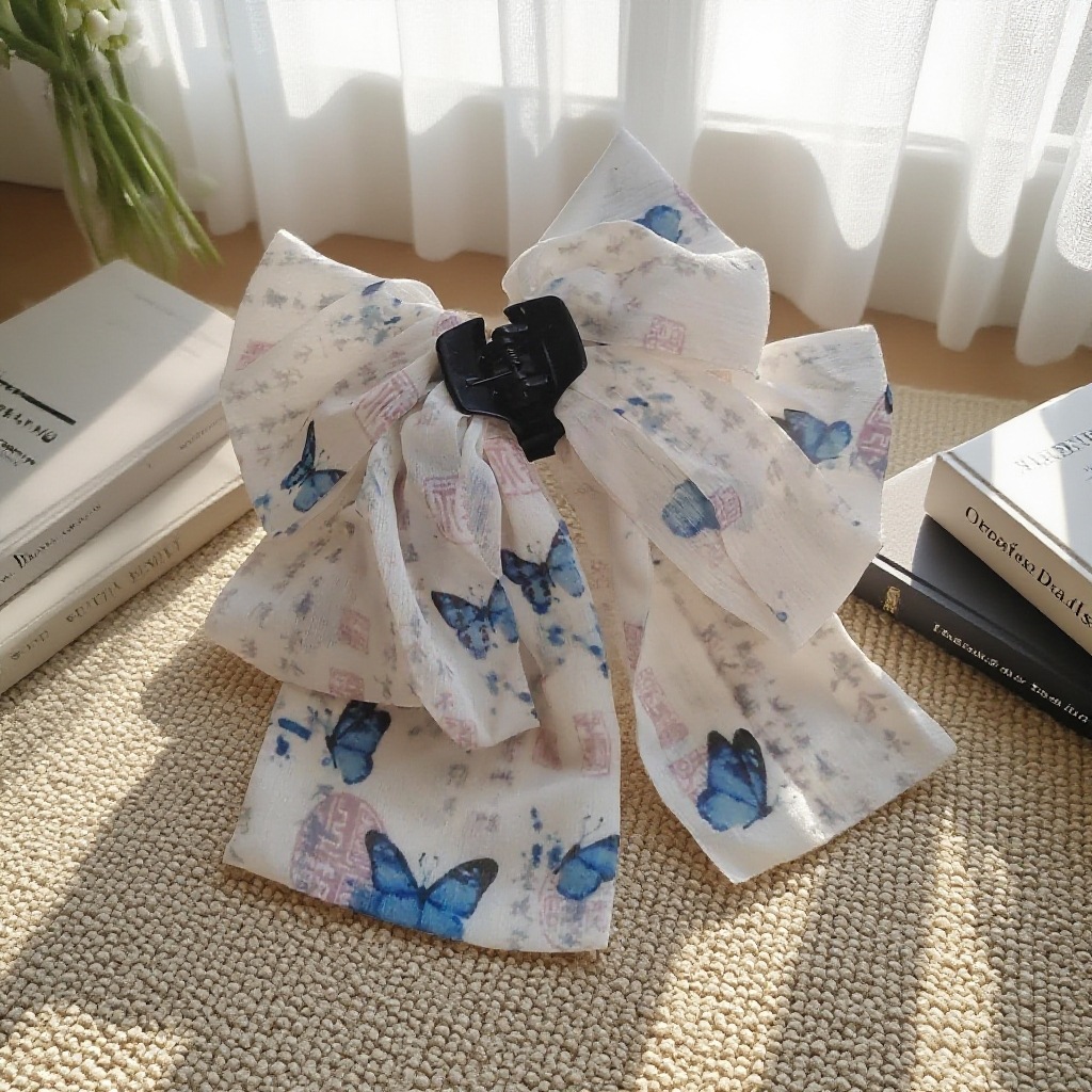 파란색 나비 잉크 텍스트 그립 17.5cm