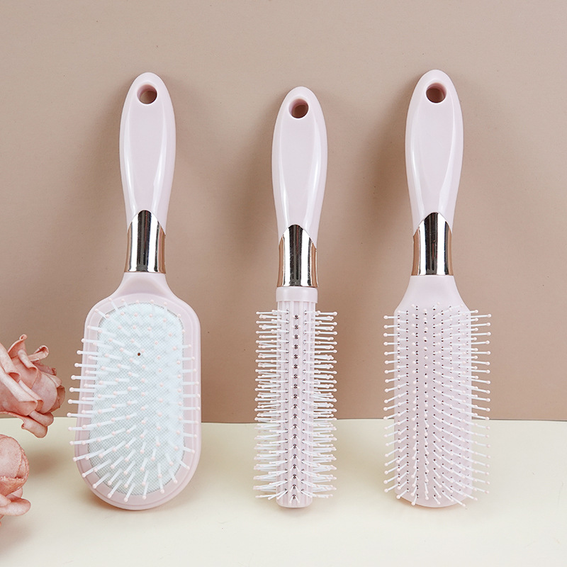 Peine para uso doméstico, peine de masaje capilar con cojín de aire, peine para alisar y peinar el cabello, peine rizador de plástico con nervaduras al por mayor