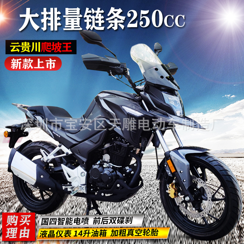 Auténtico nuevo Fenghao Chain 250CC motocicleta de carreras de carretera Rally Guo Si E-injection puede ser lanzado