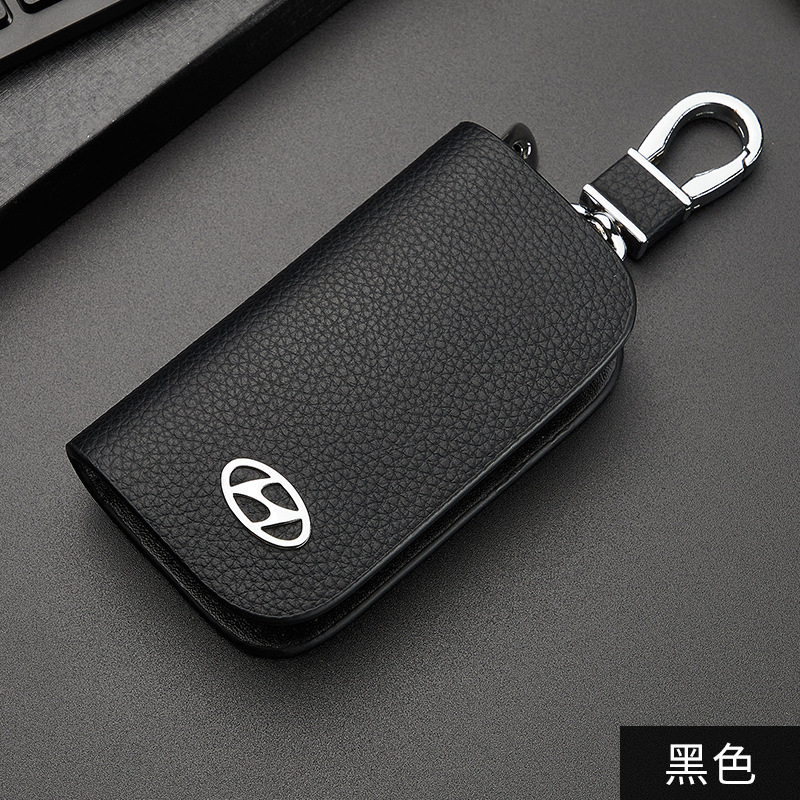 Car key bag men's leather zipper wholesale key bag cowhide universal car multi-function household key bag women