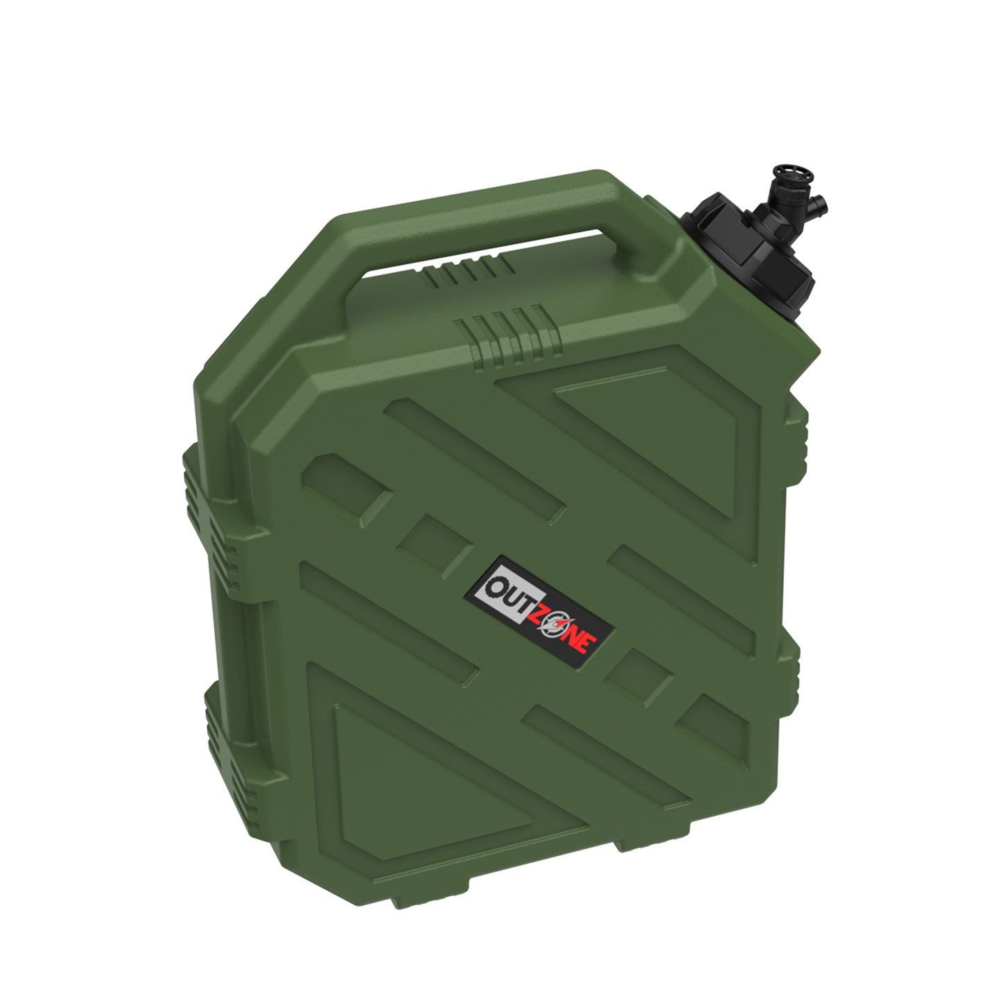OUTZONE Car-Mounted Backup Water Tank Plastic Tactical Outdoor Water Storage Bucket Food-Grade Off-Road Self-Driving Emergency Water Tank