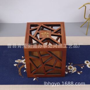 Creative Cut Out Gift Box, Retro Chinese Style Wooden Storage Box, Cut Out Carved Gift Packaging Box, Custom Wooden Box
