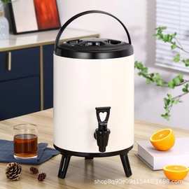 跨境不锈钢大容量豆浆果汁咖啡奶茶桶保温桶摆摊用保冷10l茶桶