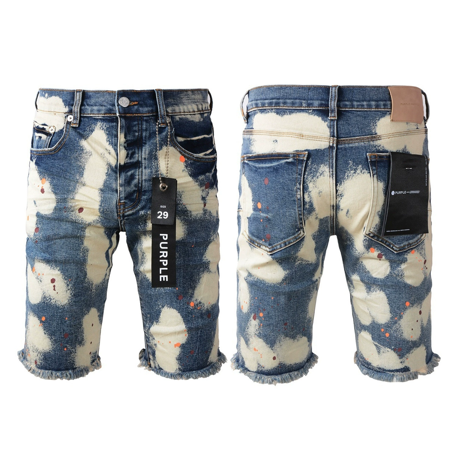 Европейский и американский трендовый бренд LIMITED PURPLE SHORTS фиолетовые брендовые уличные хип-хоп рваные distressed джинсовые шорты