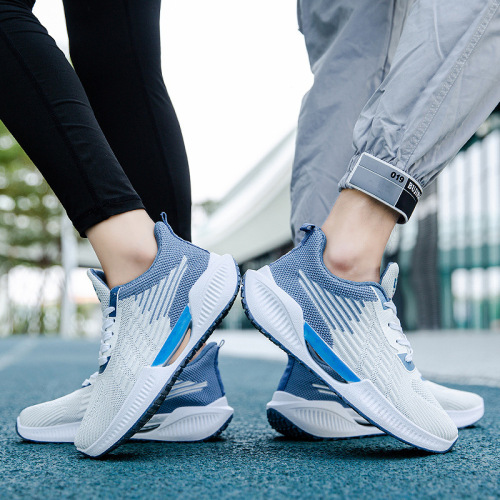  New Four Seasons Couple Shoes Feiwei Breathable Mesh Shoes Men's Thick-Soled Sports Shoes Men's and Women's Trendy Shoes