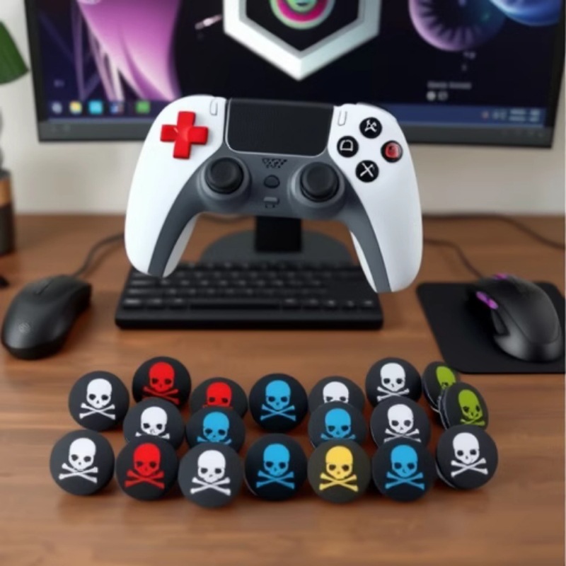 Suitable for Ps5/Ps4/Ps3/Ps2/ Xbox360/Xbox Joystick Silicone Caps Skull-Shaped Silicone Caps
