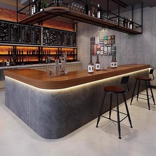 Retro Industrial Style Tavern Wine Paint Bar Catering Milk Tea Shop Bar Cafe Cashier Front Desk Reception Desk