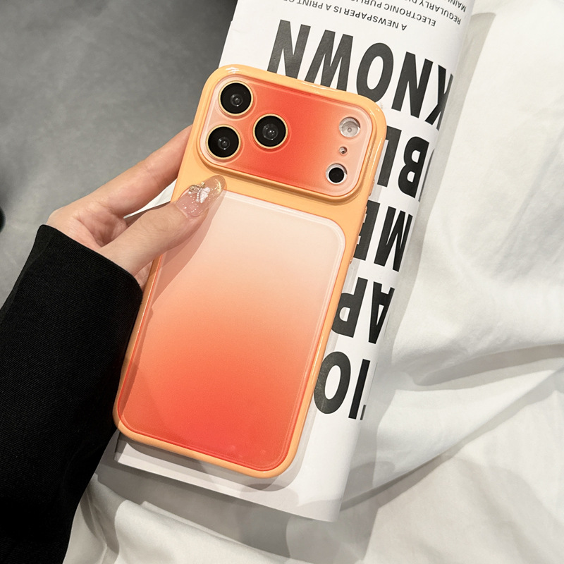 Personalized Gradient Large Window Design Suitable for iPhone 17 Pro Max Phone Case, New Apple 16 Model, 3D for 15, 14