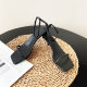 Women's Shoes Black Buckle Strap Fashion Summer Sandals Stiletto Heel Square Toe Open Toe Leather Fairy Elegant High Heels