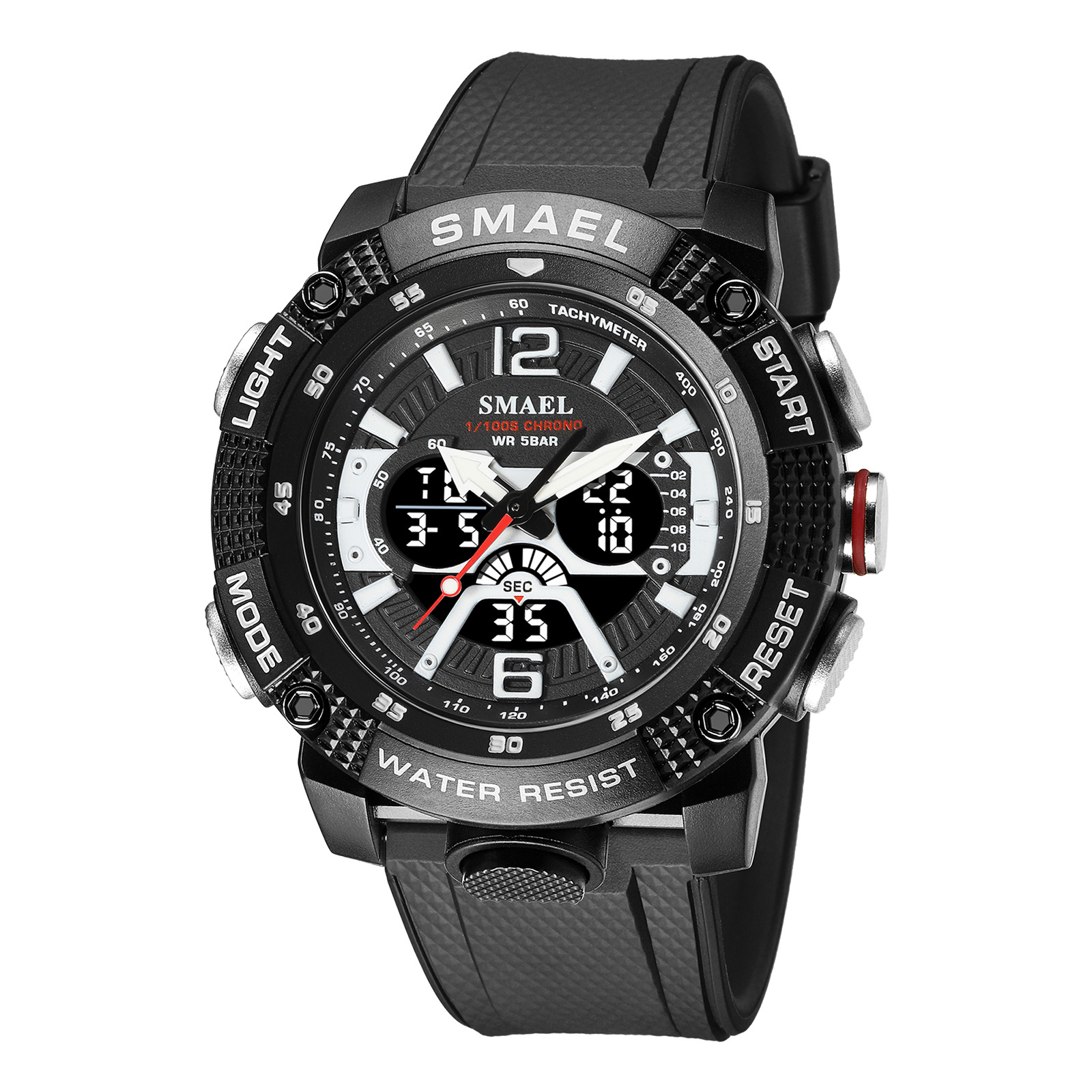 SMAEL Smale casual impermeable reloj digital doble pantalla deportes al aire libre multifuncional luminoso reloj de los hombres