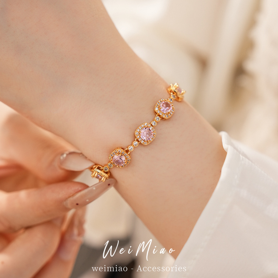18 quilates de oro real pulsera de fichaje cuadrada ligera pulsera de nicho temperamento refinado elegante joyas al por mayor