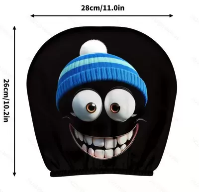 Universal seat cover: customers, car seat cover - light-blue-and-white-hat-hell-cat-double-sided-printing-1-piece