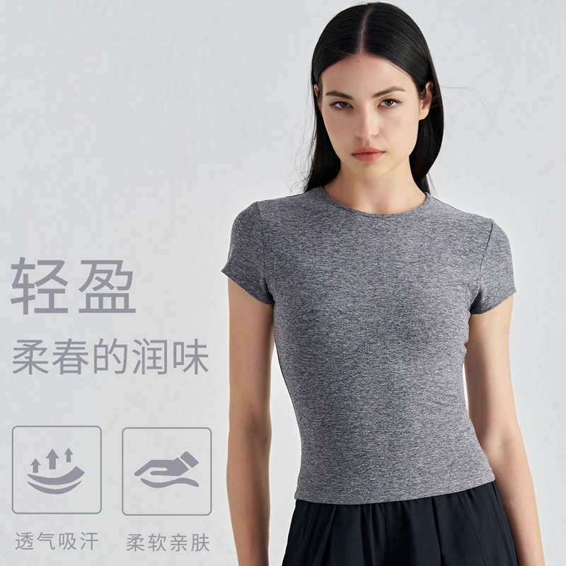 Комфорт спорт с короткими рукавами фитнес-топ повседневная одежда для йоги