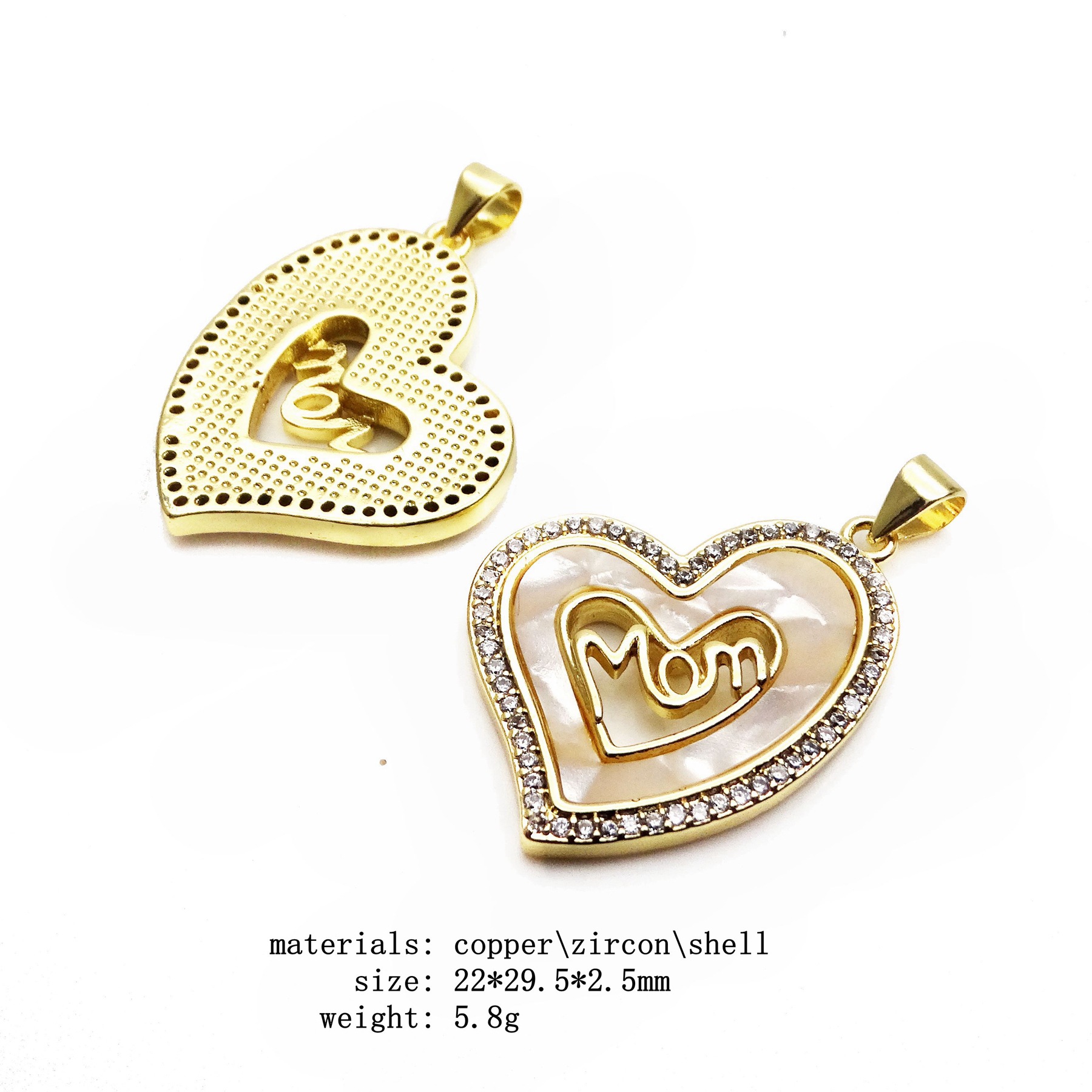 7g Weight Copper Pendant Material Zircon Inlay Material Pendant Necklace Classification Copper Chain Material 1 Piece Quantity Casual Occasion Copper Material Letter, Heart Shape Pattern Women's Gender Inlay Design Simple Style Style Copper Inlay Letter Heart Shape Zircon Pendant Necklace 4