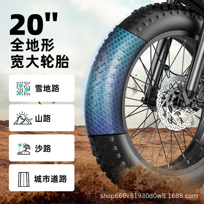 外国貿易輸出電気自動車ファットタイヤ折りたたみ式屋外ポータブル長寿命 20inch 電動自転車|undefined