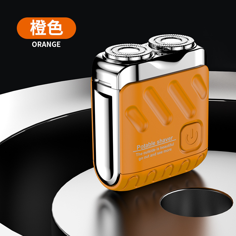 新しい電気シェーバー MINI 小型磁気ダブルヘッド USB 電気ポータブルメンズ電気シェーバー|undefined