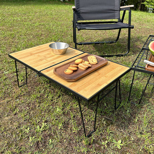 Folding Iron Mesh Table Outdoor Folding Table Camping Storage Rack Barbecue Mesh Table Portable Trial Outdoor Folding Table Drain Rack