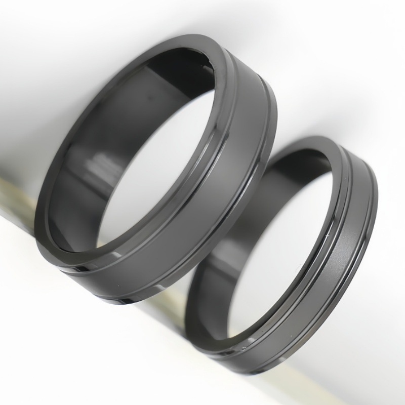 Ovillo Korean Style Pure Black Matte Steel Fashion Ring for Men and Women, Trendy Design, Youthful and Unique Single Ring
