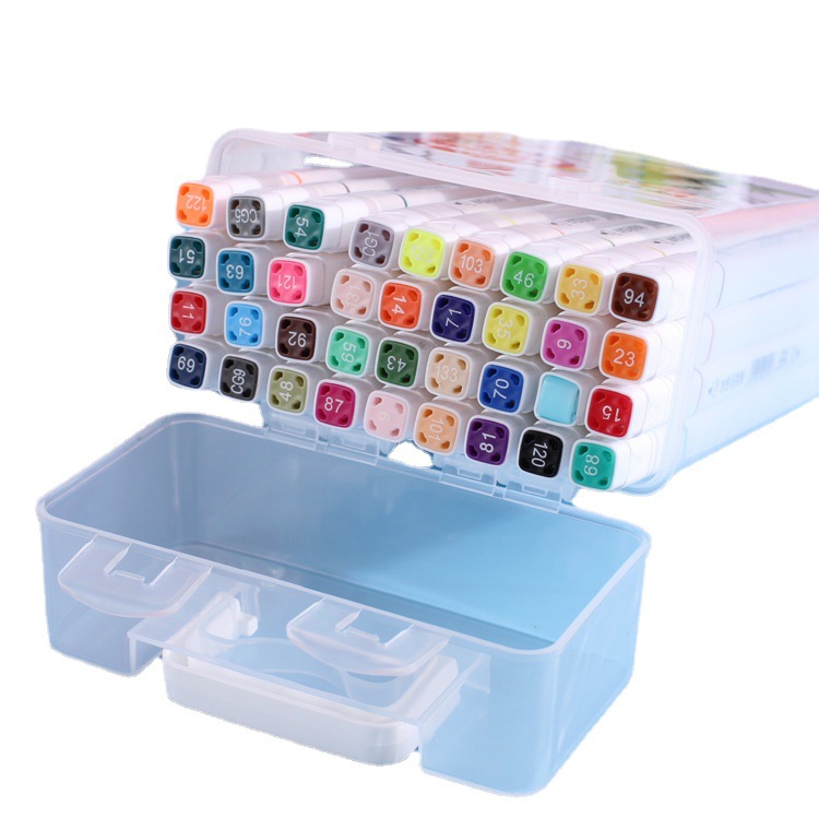 Creativo doble cabeza marcador traje estudiante lavable caja acuarela pluma niños portátil a base de agua pintura pluma al por mayor