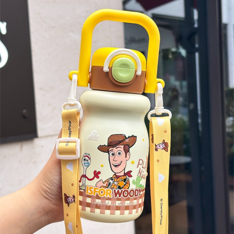 Toy Story portable taza de agua para niños doble taza de agua portátil de alto valor de visualización de los estudiantes de acero inoxidable 316