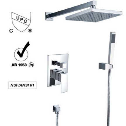 American upc wall Shower head Canada cupc certified hidden Shower head top spray Shower Mixer project