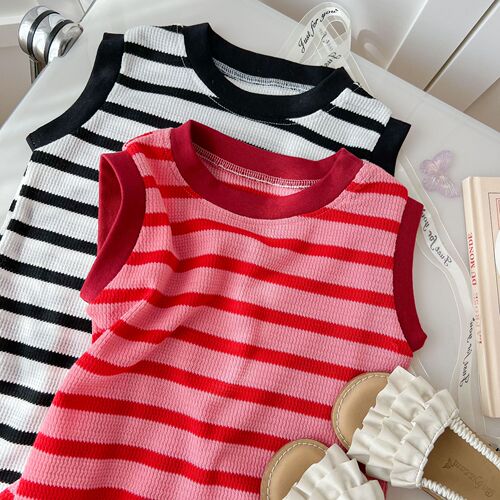 Girls' Summer Dress, Princess Dress, Korean Style, A-Grade, Sleeveless Baby Backless Dress, Children's Clothing, Kids' Skirts