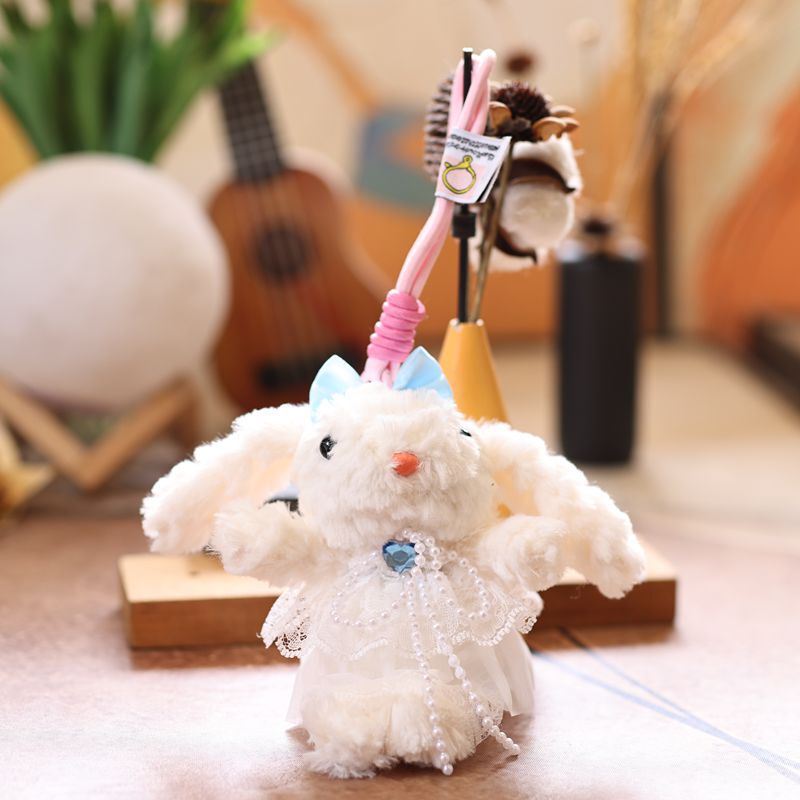 インターネット有名人かわいい白ウサギペンダントぬいぐるみ人形ウサギバッグペンダントキーホルダー人形人形|undefined