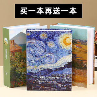 6 inch 200 sheet interleaf oil painting storage book large capacity family photo album this couple souvenir book 357 inch