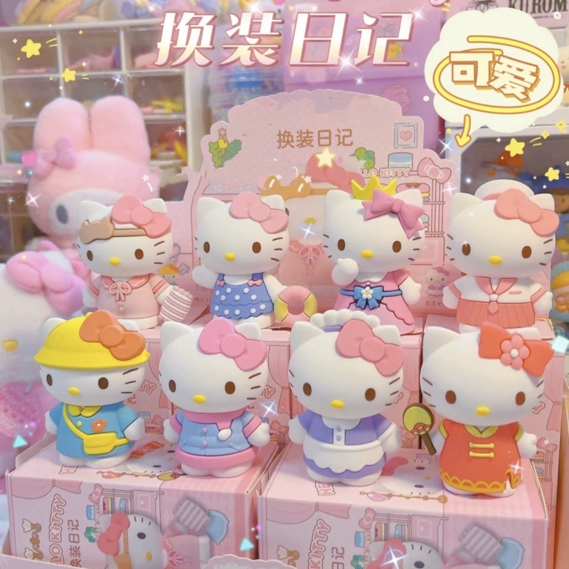 Sanrio Hello Kitty, мини-фигурка для переодевания, кукла, подарок на день рождения