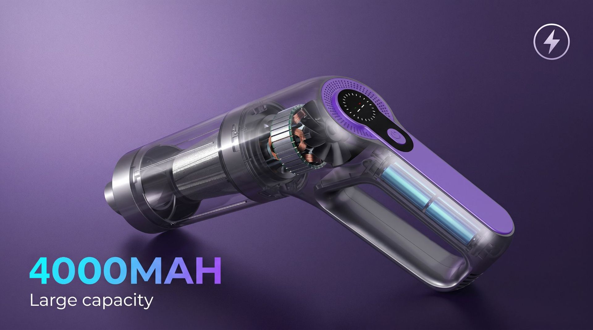 Cross-border wireless digital display vacuum cleaner, one-touch dust disposal, handheld vacuum cleaner, high-power suction, brushless car vacuum cleaner