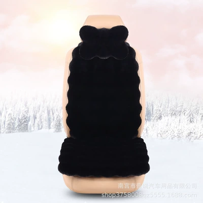 car cushion wholesale bubble velvet – Wool pad - black-driver-headrest