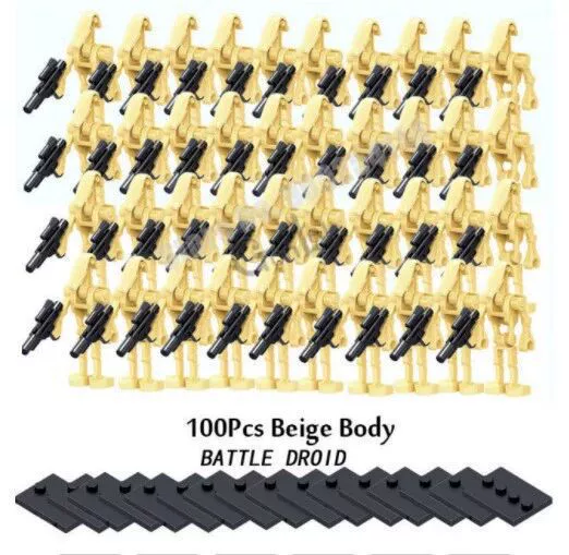 Minifigure set — assorted robot & soldier figures, mixed packs 8–120 pcs, combinable