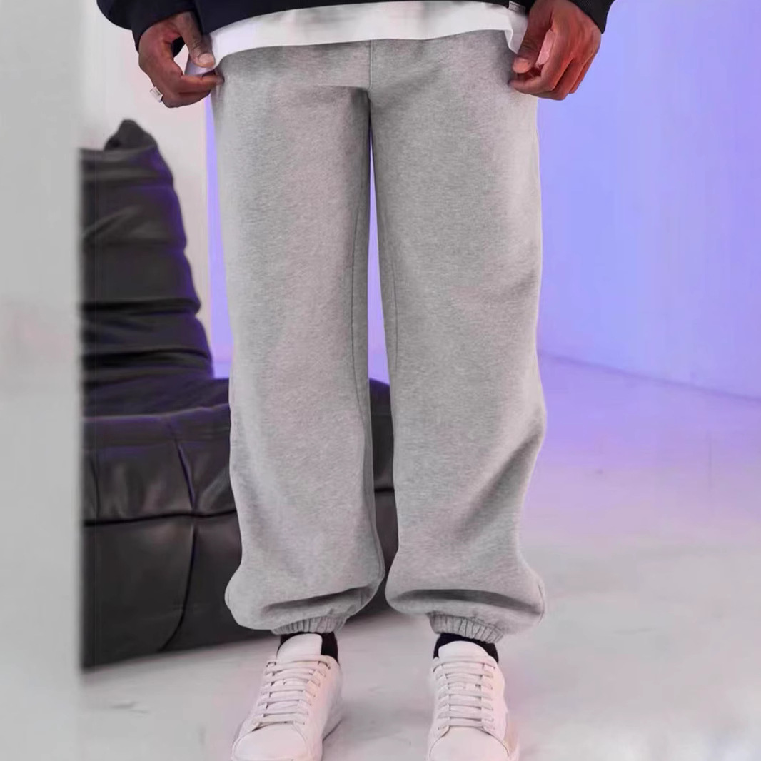 380G pesado lazo de algodón pantalones de protección de hombre Europa y Estados Unidos marca de moda transfronteriza zapatos deportivos casuales de cintura alta pantalones versátiles