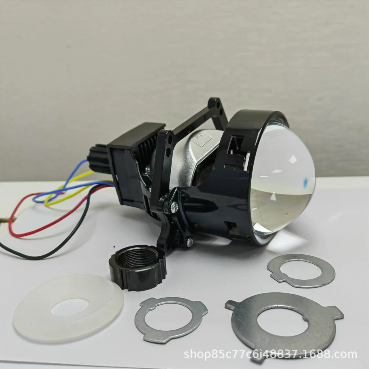 Cross-border hot-selling automobile and motorcycle headlight modification 3-inch lossless LED dual-light lens headlight headlight 12V