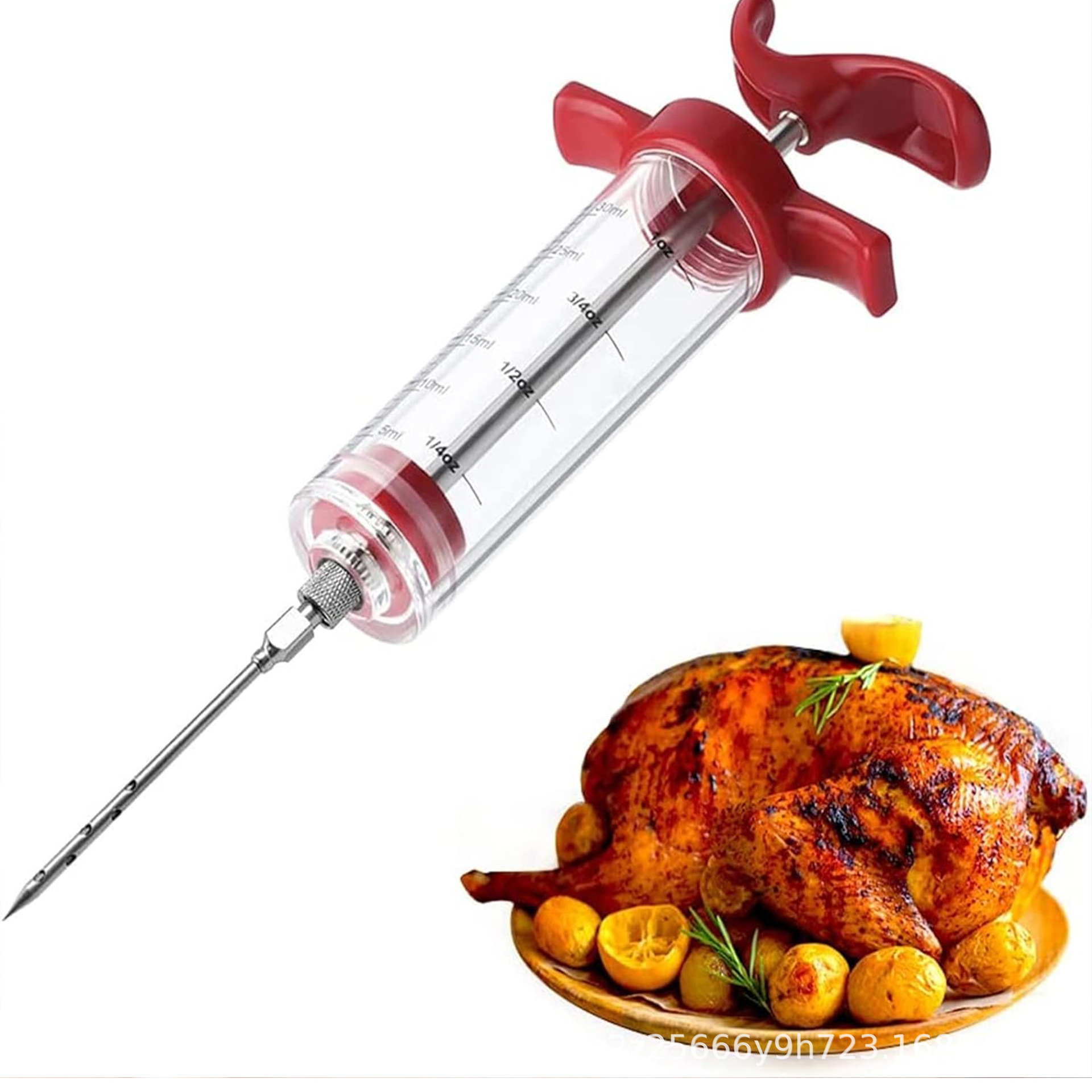 High-Quality Meat Marinade Injector Turkey Marinade Injection Syringe Meat Preparation Tool Kitchen Steak Sauce Injector
