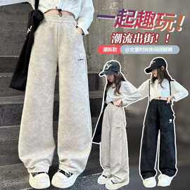 女童裤子2025新款中大童洋气运动裤卫裤儿童长裤春秋