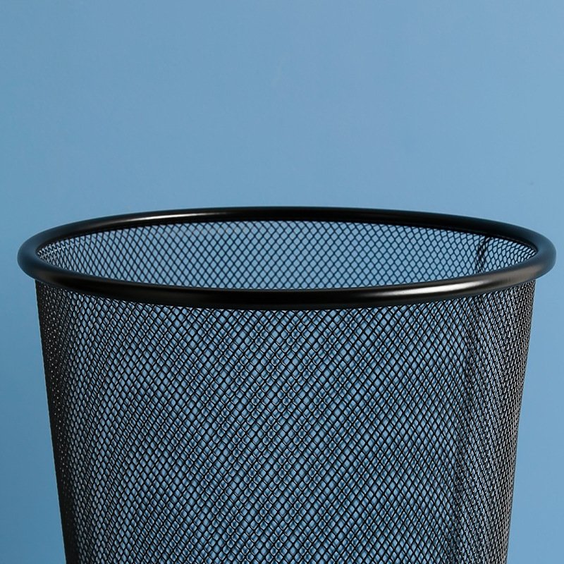 Cubo basura malla hierro, anti-óxido, sin tapa