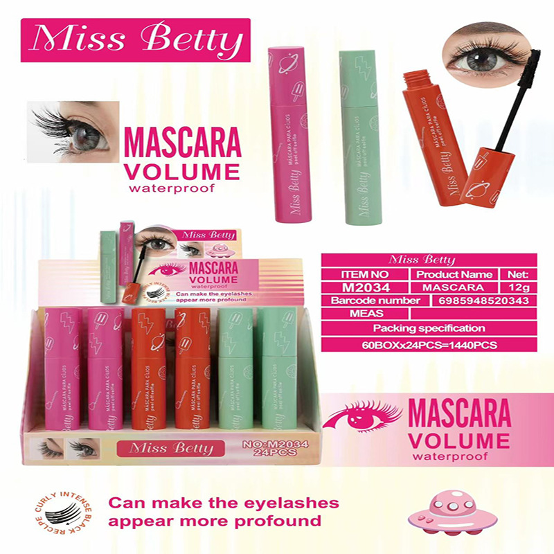 Nuevos productos de comercio exterior transfronterizo MissBetty densa rímel impermeable maquillaje mascara crema mascara al por mayor