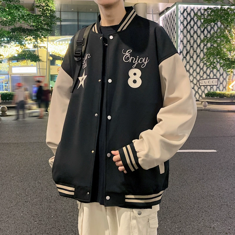 Мужская куртка весна и осень 2023, новая повседневная бейсбольная форма, рабочая одежда, модная брендовая свободная стильная куртка с американской вышивкой