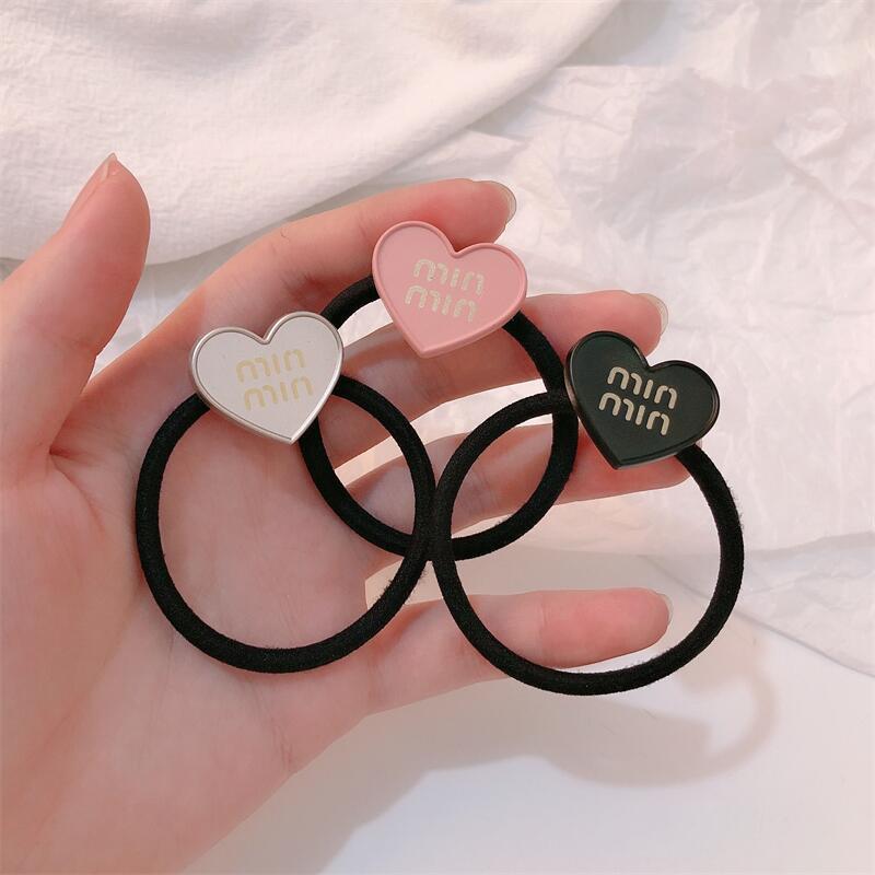 Letras amor lazo para el cabello cuerda para la cabeza cuerda para el cabello de temperamento neto rojo Japón y Corea del Sur banda de goma simple alta elasticidad y accesorios para el cabello duraderos